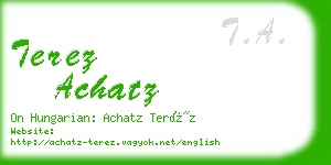 terez achatz business card